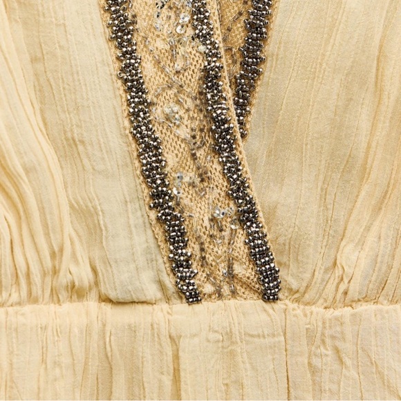 Zara NWT SS24 Embroidered Beaded Dress - Picture 6 of 9